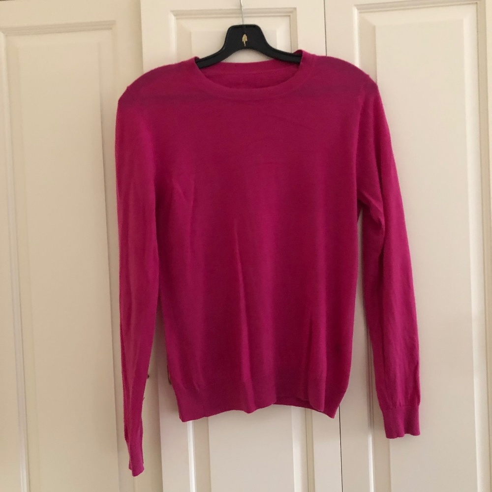 Women's Pink Cashmere Crew Neck Sweater